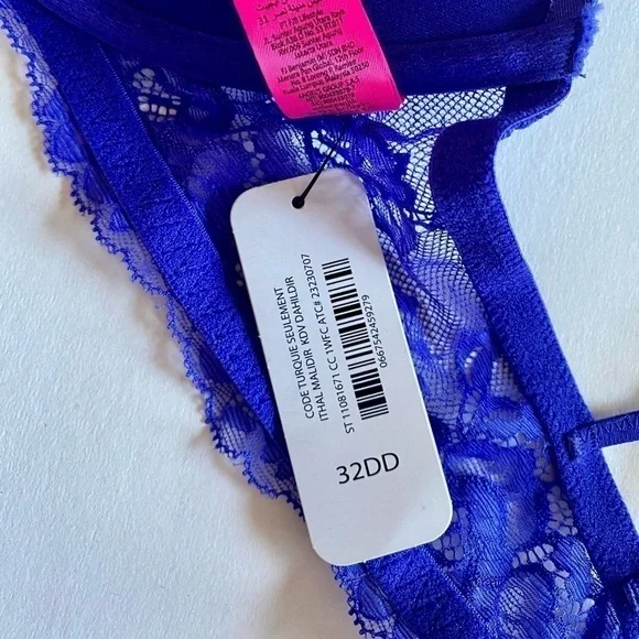 🆕La SENZA - Beyond Sexy rhinestone trim push up bra in Royal purple indigo - Picture 5 of 7